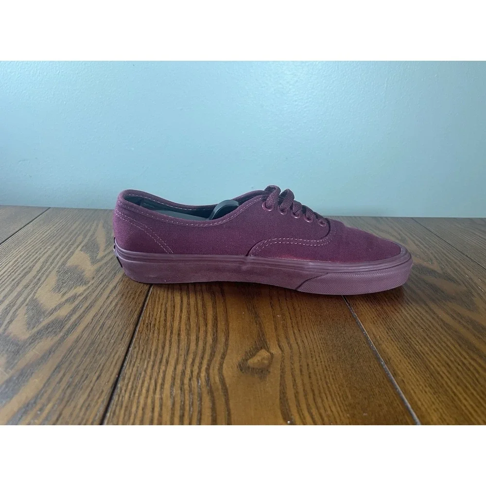 Vans Unisex Men's 6.5 Women's 8 Maroon Authentic Low Top Red Skate Shoe